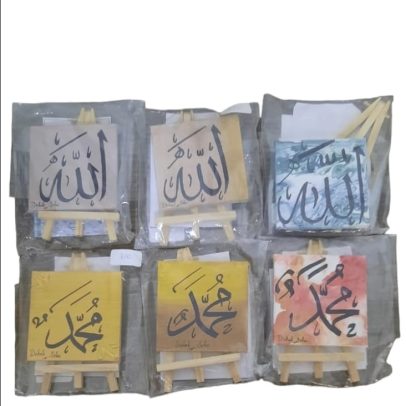 Mini Canvas Frames on Easel